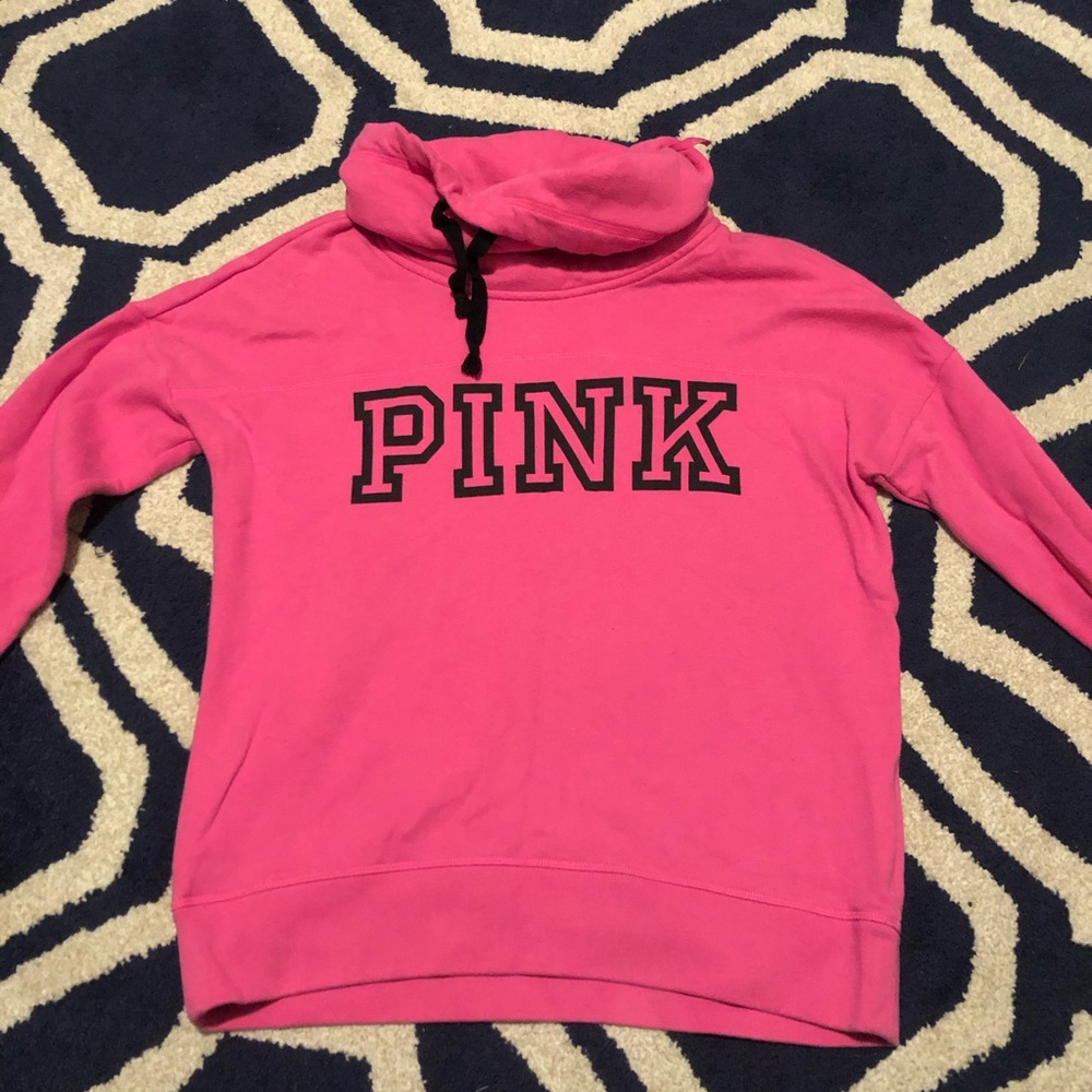 VS Pink Cowl Neck Hoodie